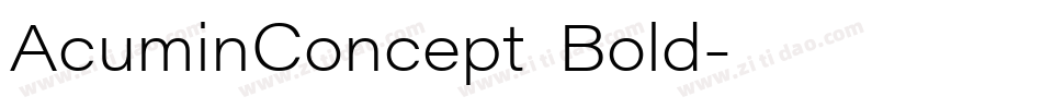 AcuminConcept Bold字体转换